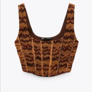 Zara corset tulle crop top